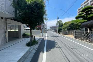 敷地北側の前面道路（東側から）