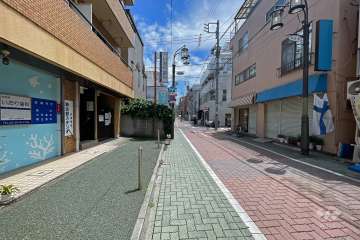 敷地東側の前面道路（北側から）