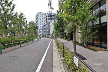 敷地南側の前面道路（東側から）