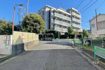 敷地南西側の前面道路　