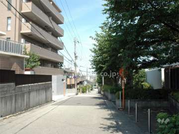 敷地南側の道路。