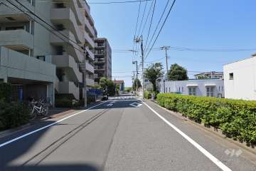 敷地西側の前面道路（南側から）
