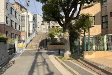 敷地北西側の前面道路