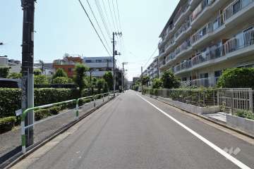 敷地南側の前面道路（東側から）