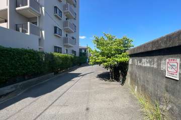 敷地北側の前面道路　