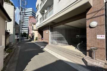 敷地の西側前面道路（南側から）