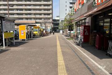 敷地西側の前面道路