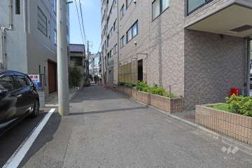 敷地南側の前面道路（東側から）