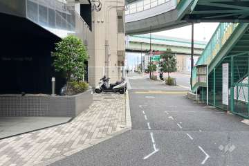 敷地の西側前面道路（北側から）