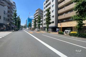 敷地南西側の前面道路　