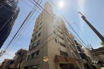 リーフハイツ東十条の外観（北東側から）