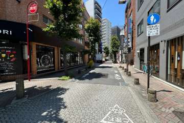 敷地北側の前面道路