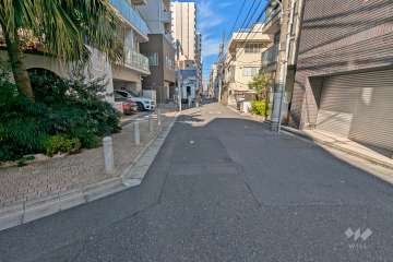 敷地東側の前面道路(南側から)