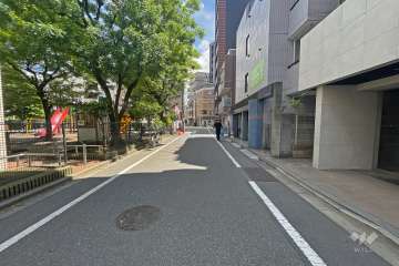 敷地の東側前面道路（北側から）