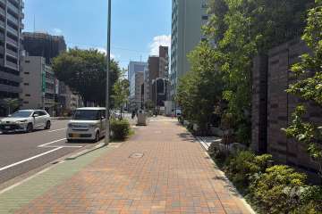 敷地東側の前面道路