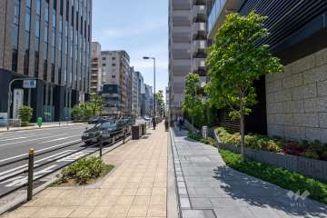 敷地東側の前面道路