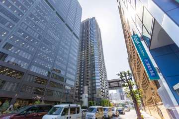 パークタワー北浜の外観（北東側から）