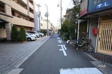 敷地北側の前面道路(東側から)