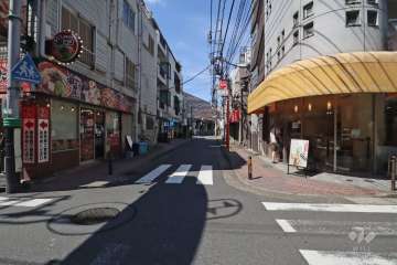 敷地西側の前面道路（南側から）