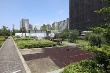 健康遊具が設置されたフィットネスガーデン