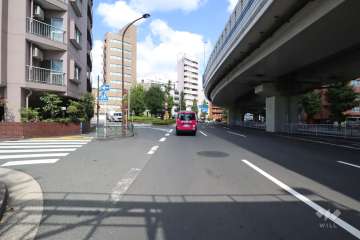 敷地東側の前面道路　