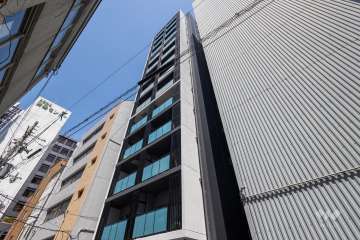 ソルティア天満橋駅前の外観（南東側から）