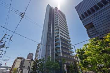 ライオンズタワー大阪三の丸森ノ宮レジデンスの外観（北西側から）