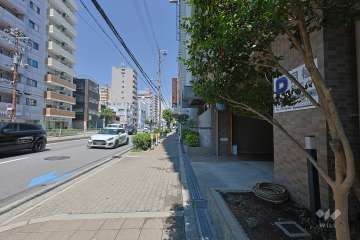 敷地の西側前面道路（南側から）