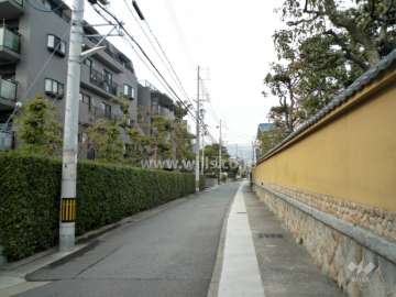 敷地西側の前面道路