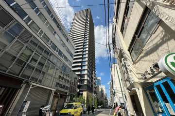 ザ・ファインタワー大阪肥後橋の外観（北東側から）