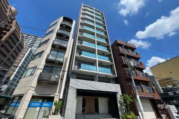 ソルティア天神橋一丁目の外観(南西側から)