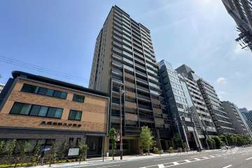 シエリア靱本町の外観（南西側から）