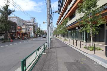 敷地南西側の前面道路　