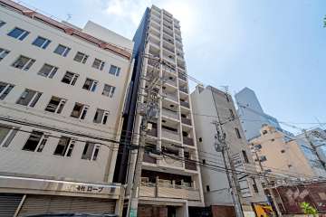 プレサンスNEO心斎橋の外観（北東側から）