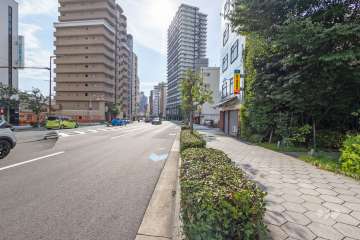 敷地南側の前面道路（東側から）