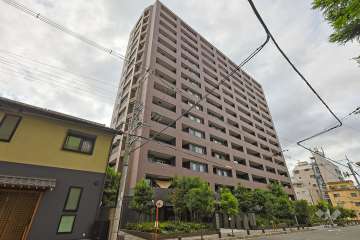 ライオンズ大坂高津公園グランフォートの外観（北西側から）