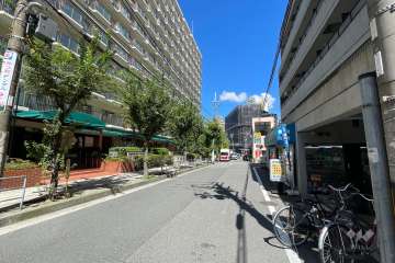 敷地東側の前面道路（南側から）