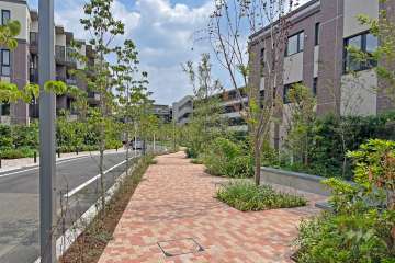 敷地内の遊歩道