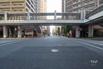 敷地南側の前面道路（東側から）