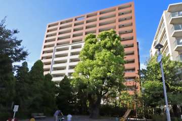 パークホームズ新川崎フォレストコートの外観(南東側から)
