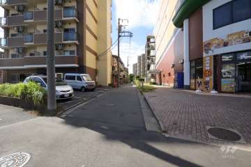 敷地北側の前面道路(東側から)