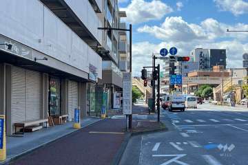敷地北側の前面道路　