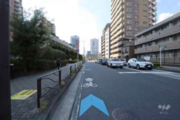 敷地北側の前面道路　