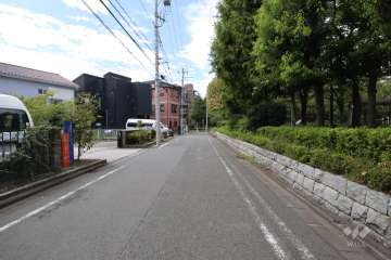 敷地南側の前面道路(東側から)