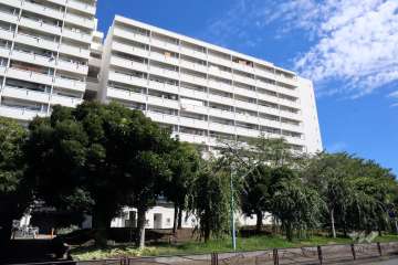 河原町団地15号棟の外観（北西側から）