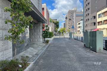 敷地の北側前面道路（東側から）
