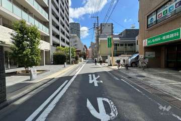 敷地南側の前面道路　