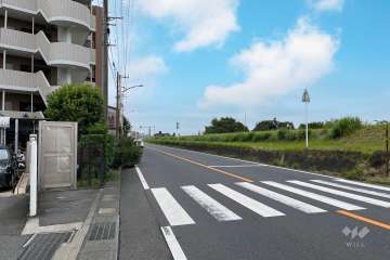 敷地北側の前面道路（東側から）