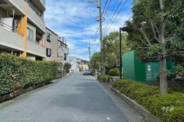 敷地西側の前面道路（南側から）