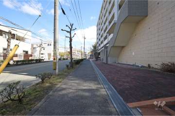 敷地北側の前面道路